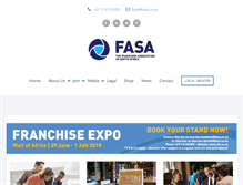 Tablet Screenshot of fasa.co.za